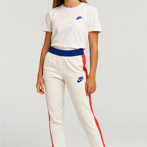 Nike White and‎ Red Sweatpants